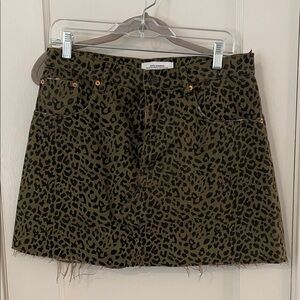 Zara Animal Print Mini Skirt